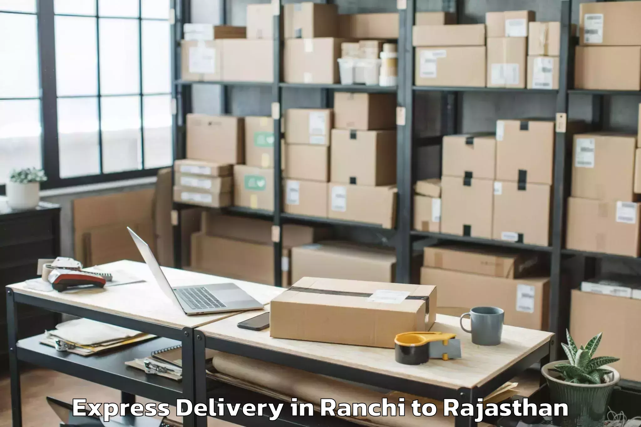 Affordable Ranchi to Deoli Express Delivery